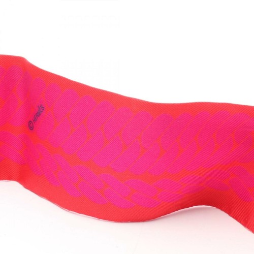 Hermes Clic C'Est Noue Sciarpa Abbigliamento Seta Donna Rosso/Rosa Usato - Foto 5 di 5