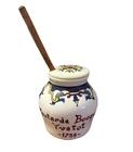 Vintage Moutarde Bocquet Yvetot 1735 French Mustard Jar Pot Lid And Utensil