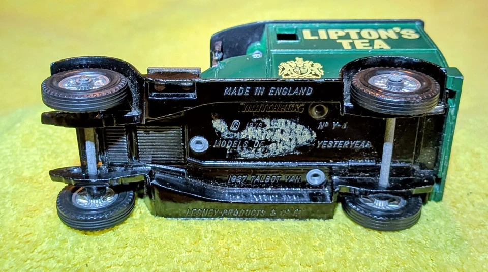 Vintage Matchbox #Y-5 Lipton Tea 1927 Talbot Van Diecast Car - Image 3 of 3