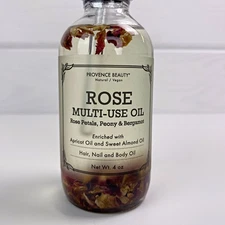 Provence Beauty ROSE Multi-Use Oil Face Gua Sha Body Hair Nails APRICOT ALMOND
