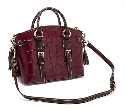Dooney & Bourke Denison Croc Bristol Satchel-Taupe-NEW-A707625 | eBay