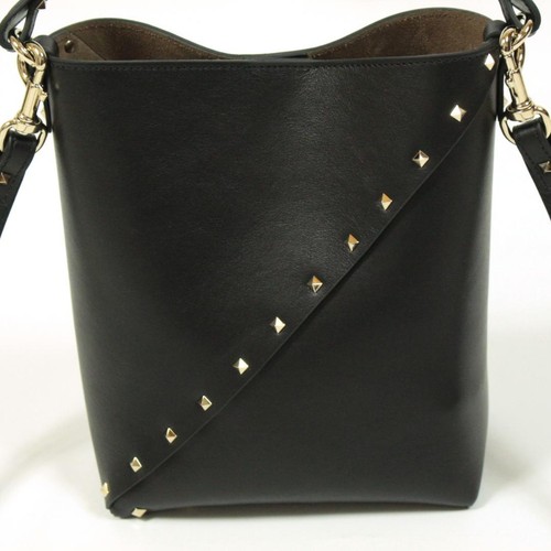 Gucci Valentino Wispy Bucket Bag Rockstud Black