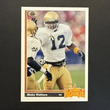 Ricky Watters 1991 Upper Deck Notre Dame Fighting Irish #9 
