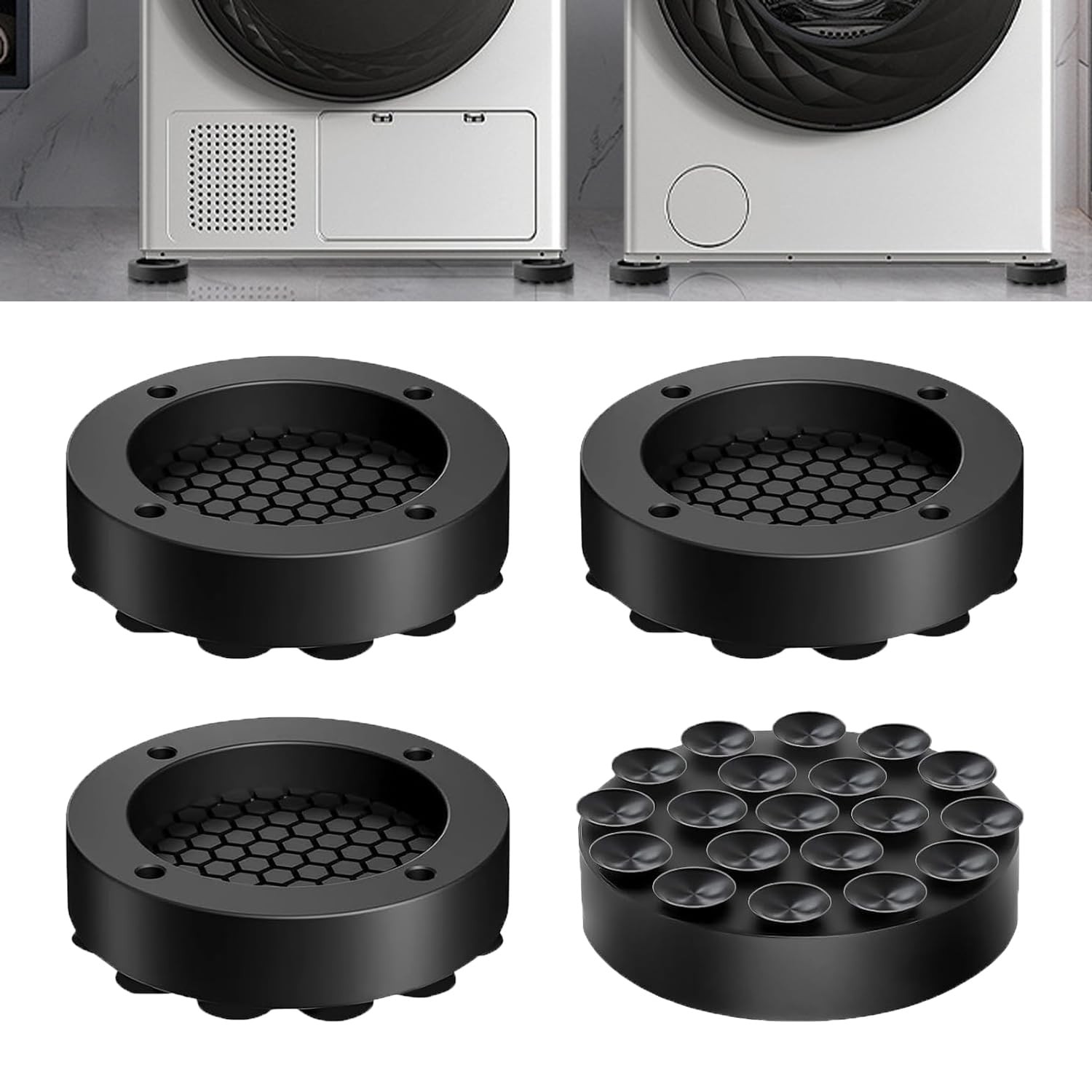 Patin machine à laver anti vibration pour stopper le bruit du lave-linge