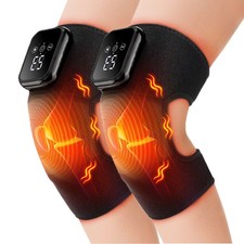 2PCS Electric Knee Massager Pain Relief with 3 Vibration Modes, 3 Heating Levels