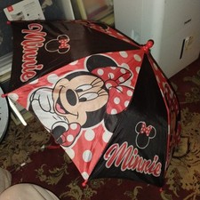 Disney Minnie Mouse Red Multi Kids' Rain Umbrella Vintage Authentic Original