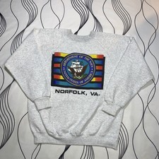 Vintage 80s Navy USA Department of Navy Crewneck Sweatshirt USA Size Large