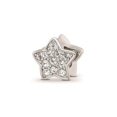 Reflection Beads Sterling Silver 2-Sided Crystal from Swarovski Star Bead