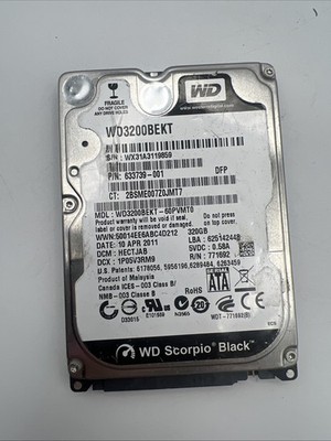Western Digital Black WD3200BEKT BEKX 320GB 2.5'' SATA HDD