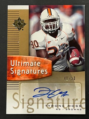2007 Upper Deck Ultimate Collection Signatures - GOLD - Tyrone Moss #US-TM /50