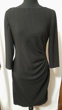 Chaps Black Herringbone Cocktail Size 10 Women's Dress