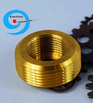 Brass Thread Adapter fits 3/4''  NPSM threads,  Adapts them to 1-1/4'' NPSM 