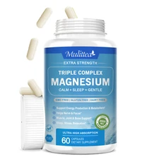 60pcs Triple Complex Magnesium Capsules Support Muscle, Bone Health, Nerve