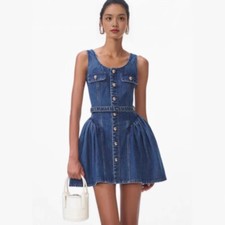 Self-Portrait Womens New Retro Sweet Waist Fl...