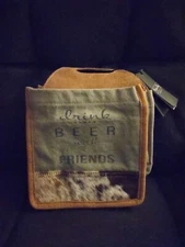 Myra Bag Beer Tote  'Drink Beer With Your Best Friends' 6 Pack 