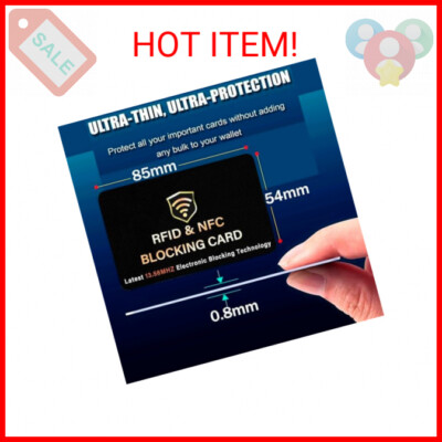 SaiTech IT 5 Pack RFID Blocking Card, One Card Protects Entire