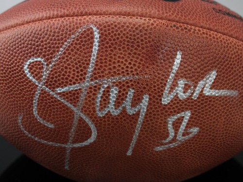 Lawrence Taylor LT 1992 Hand Signed Wilson NFL Football w/ Proof + Display Case - Picture 11 of 11