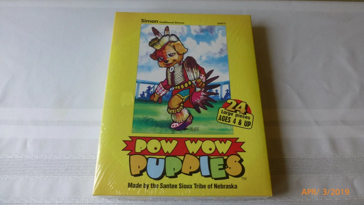 Simon Traditional Dancer Pow Wow Puppies Puzzle 24 Pieces Childs Jigsaw Puzzle
