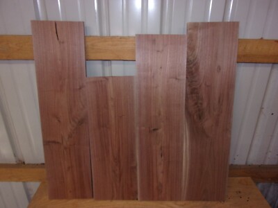 4 PC WALNUT LUMBER WOOD KILN DRIED BOARDS LOT 594V 1/2'' THICK FLAT