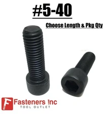 #5-40 Socket Head Cap Screws Allen Hex Drive Black Oxide 12.9  CHOOSE SIZE & QTY