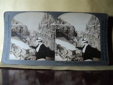Keystone #13579 Stereoview Yellowstone National Park Gap of Golden Gate Winter