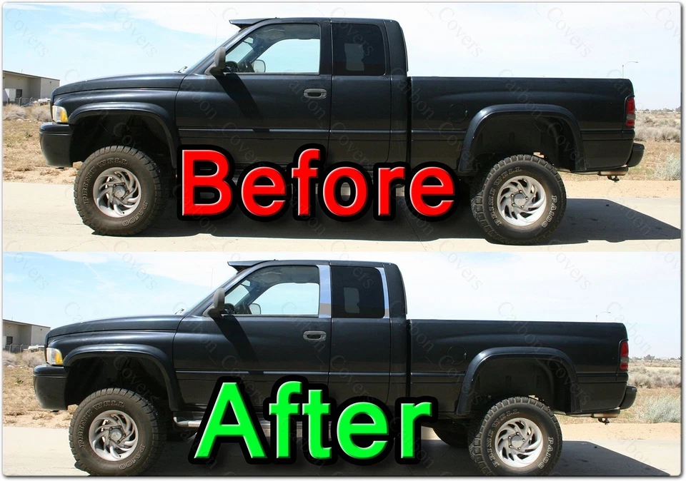 Juego de 4 postes de pilar cromados para Dodge Spirit 88-95 cubierta de puerta moldura espejada Foto 4 de 4