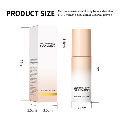 Fondotinta Liquido Graduale Trucco Nudo Naturale Illumina uniformemente Colore Pelle - Foto 25 di 34