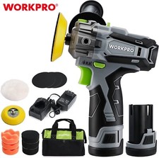 WORKPRO Cordless Polisher 12V Mini Car Detailing 3" Buffer & Sander Machine Kit WORKPRO Cordless Polisher 12V Mini Car Detailing 3" Buffer & Sander Machine Kit - Image 1