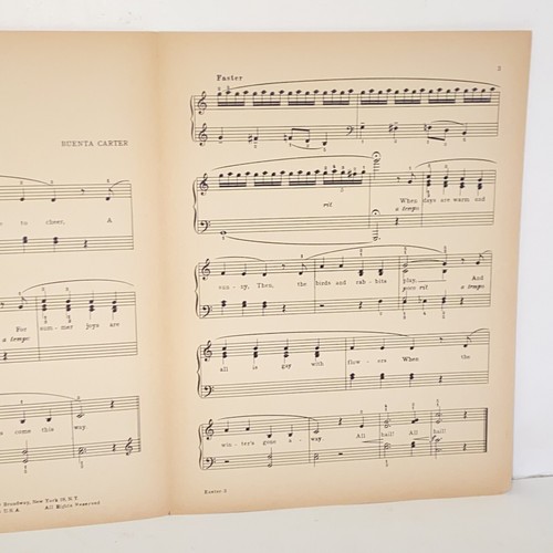 Vintage 1951 Ostern Klavier Noten von Buenta Carter - Bild 8 von 14