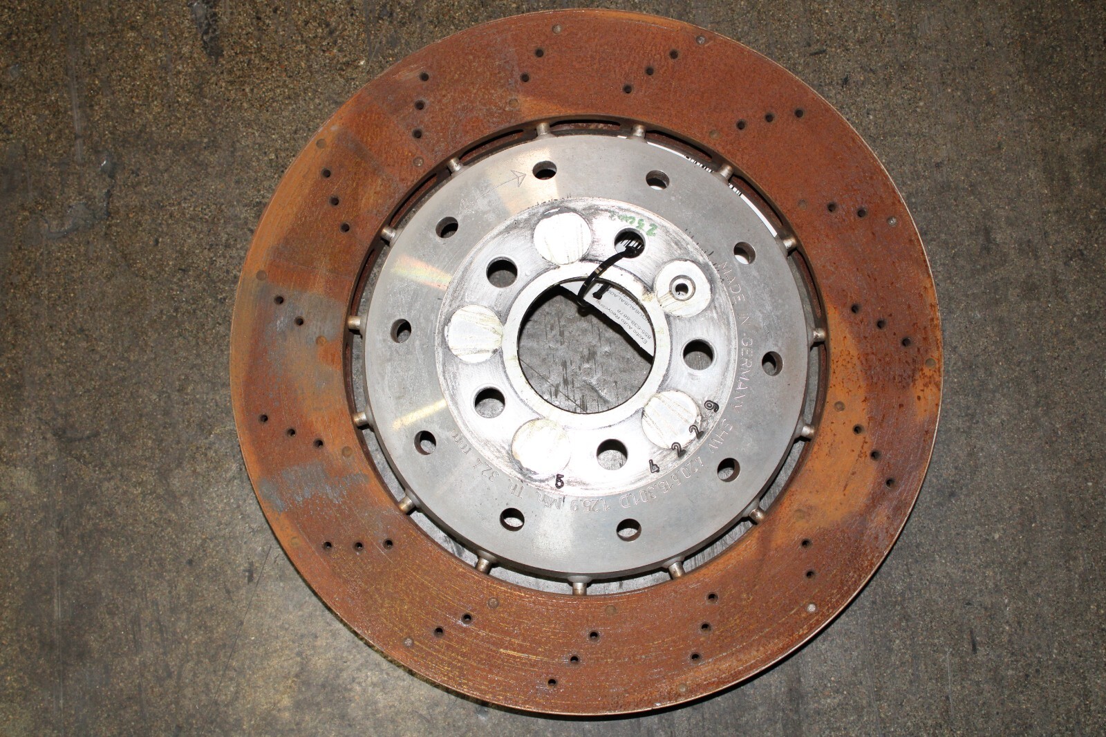 Lamborghini Gallardo, LP550, 560, Front Brake Rotor, Steel, Used, P/N 420615301D