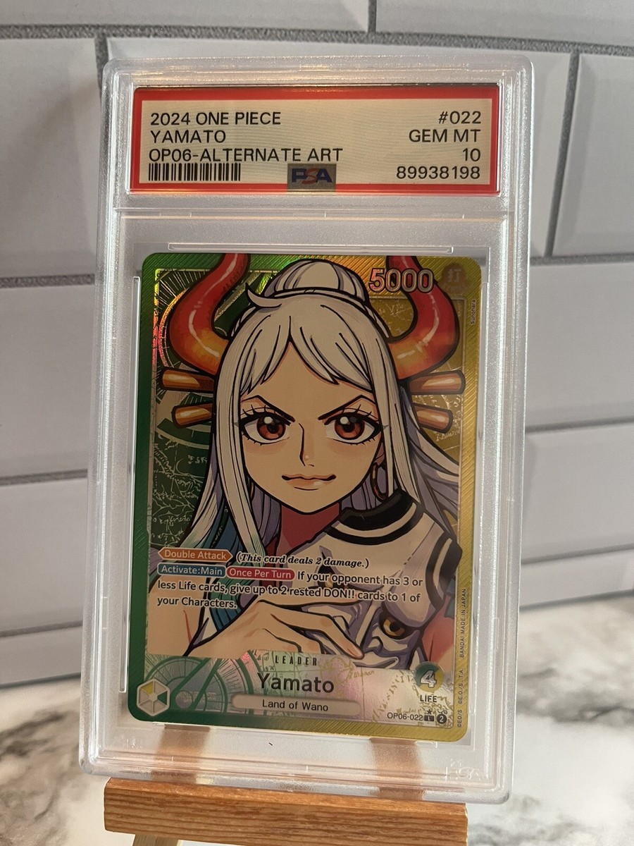 YAMATO OP06-022 PSA 10 ALT ART LEADER ONE PIECE WINGS OF THE