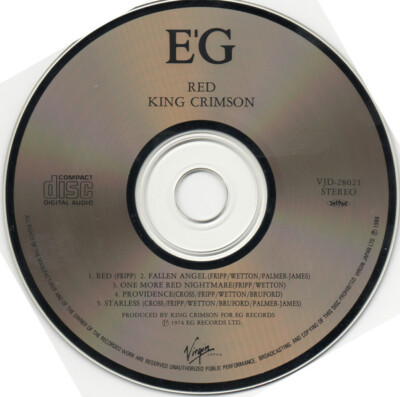 KING CRIMSON Red JAPAN CD VJD-28021 s7254 | eBay