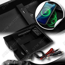 For 09-18 Dodge Ram 1500 Center Console Organizer Storage Box Tray + USB Ports