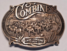 belt buckle 1904 Case Combine solid brass first edition 3.5" long