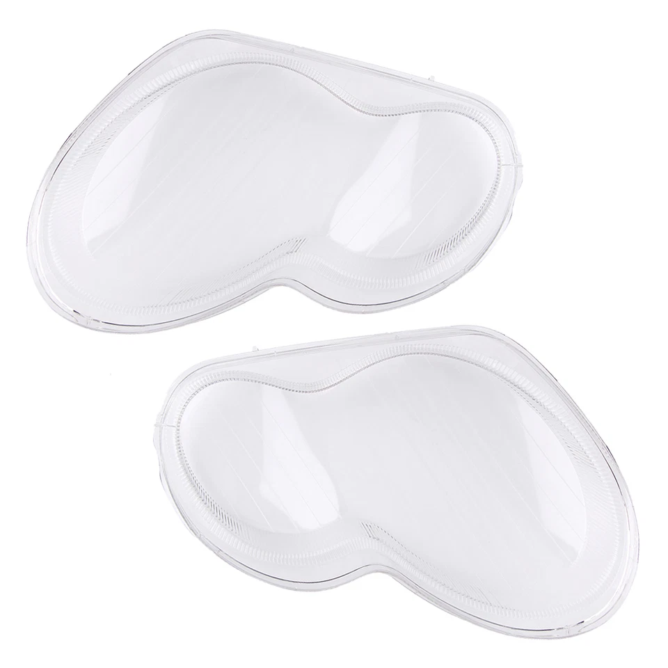 Par de piezas de repuesto de cubierta de lente de faros para Mercedes Benz Clase C W203 2001-2007 Foto 2 de 4