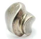 Vintage Oxidized Sterling 925 Modernist Midcentury Illusion Cocktail Band Ring