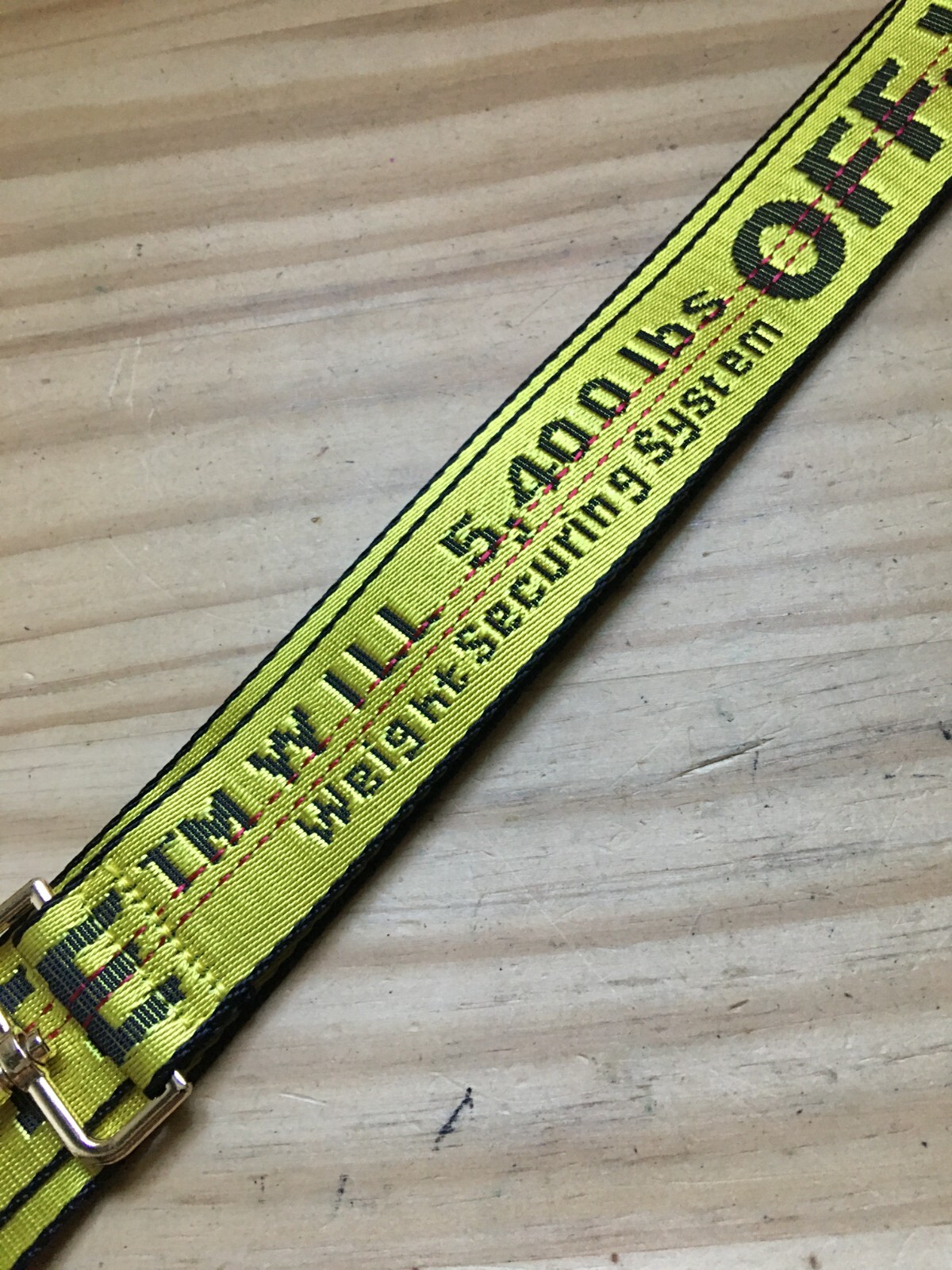 OFF-WHITE Weight Securing System Yellow Web Logo … - image 4
