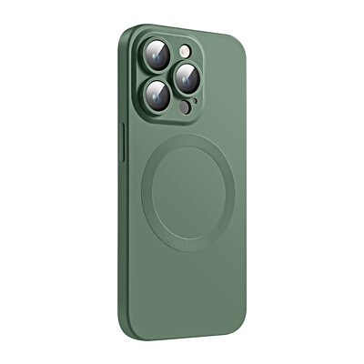 For iPhone 14 Pro Max  16  17pro Liquid Silicone MagSafe Case Glass Camera Lens