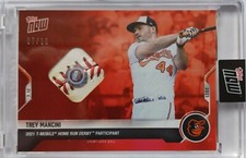 Trey Mancini ORIOLES 2021 TOPPS NOW HR DERBY PART EVENT-USED BALL RED 7/10 503A