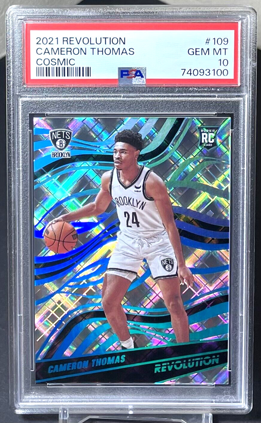 ( /99 PSA 10 ) Cameron Thomas 2021-22 Revolution RC #109 Cosmic Nets Rookie SP