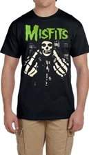 MISFITS FINGER PUNK Rock Band Black T Shirt