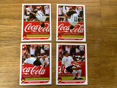 Panini WM 2010 Klose Salto komplett Coca Cola Torjubel Sticker World Cup 1 bis 4