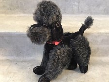 Antique Rare Steiff Black Poodle named Snobby 12 Tall