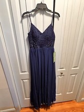 City Triangles Size 7 Prom Dress Blue