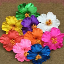 Hibiscus Foam Artificial Flower Hair Clip Luau Cruise Tropical Wedding Headwear