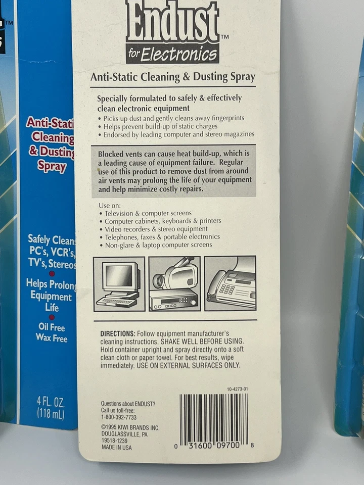 Endust For Electronics Set Of 3  4Oz Each Anti Static Cleaning & Dusting Spray - Image 2 of 2