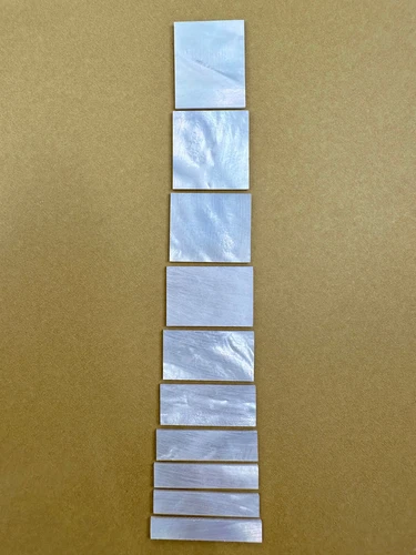 Mother of Pearl Guitar Block Inlay Set - 10 Piece Les Paul® Custom Style