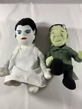 Universal Monsters Frankenstein and Bride Plush Stuffins Vintage 1999 Lot of 2