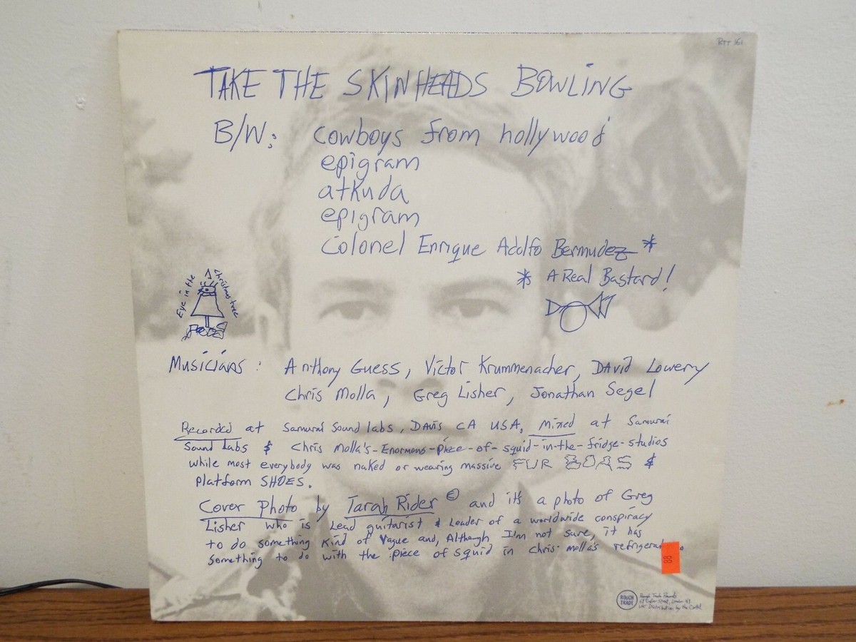 CAMPER VAN BEETHOVEN TAKE THE SKINHEADS BOWLING 1985 ALT ROCK LP
