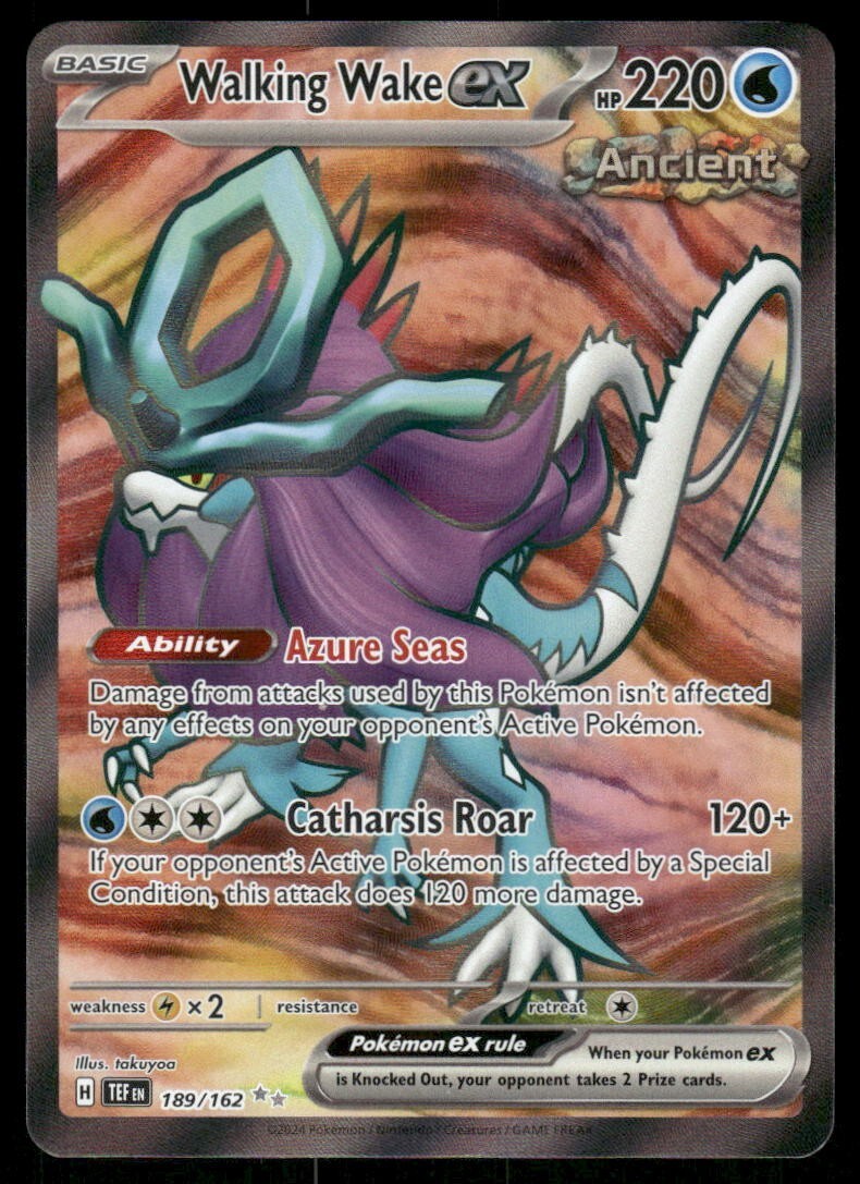 Walking Wake ex 189/162 Temporal Forces Holo Ultra Rare Pokemon Card NM